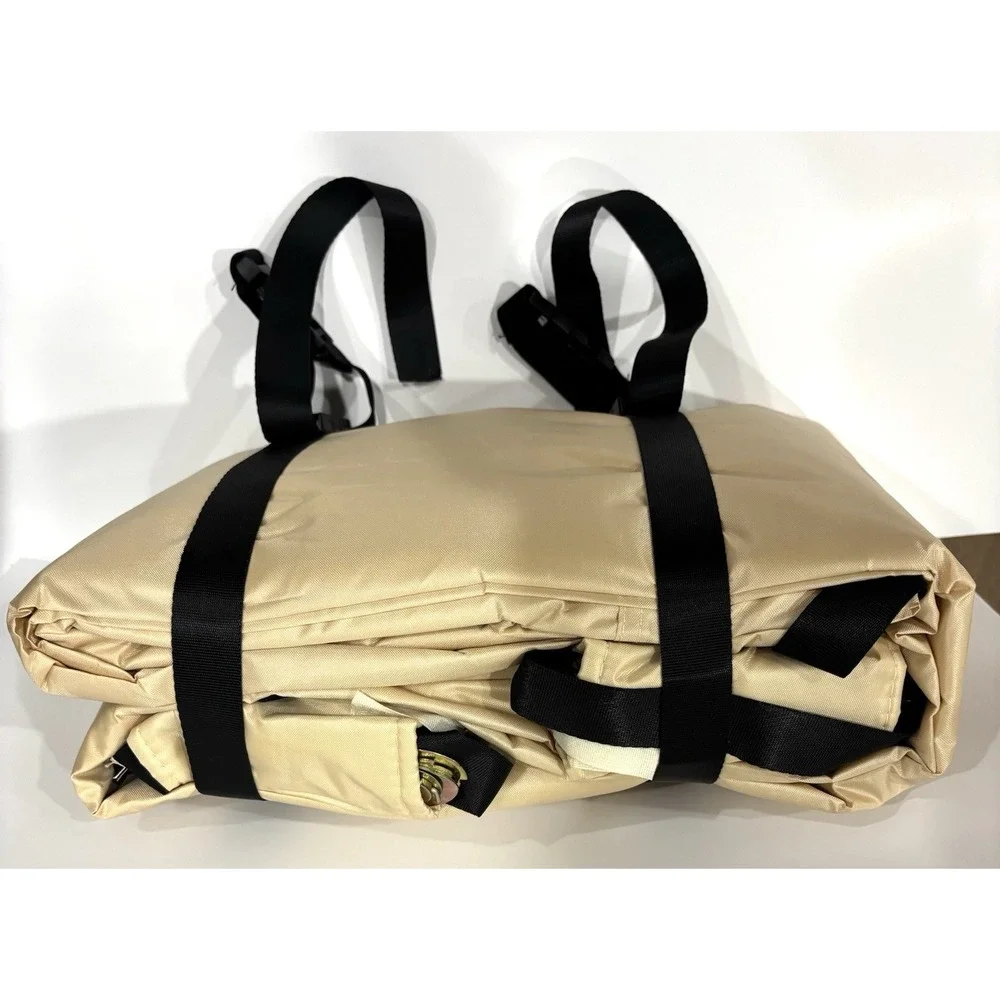SIHAIAN 14' x 26' Double Rope Sun Shade Sail Canopy Awning Beige New Without Box